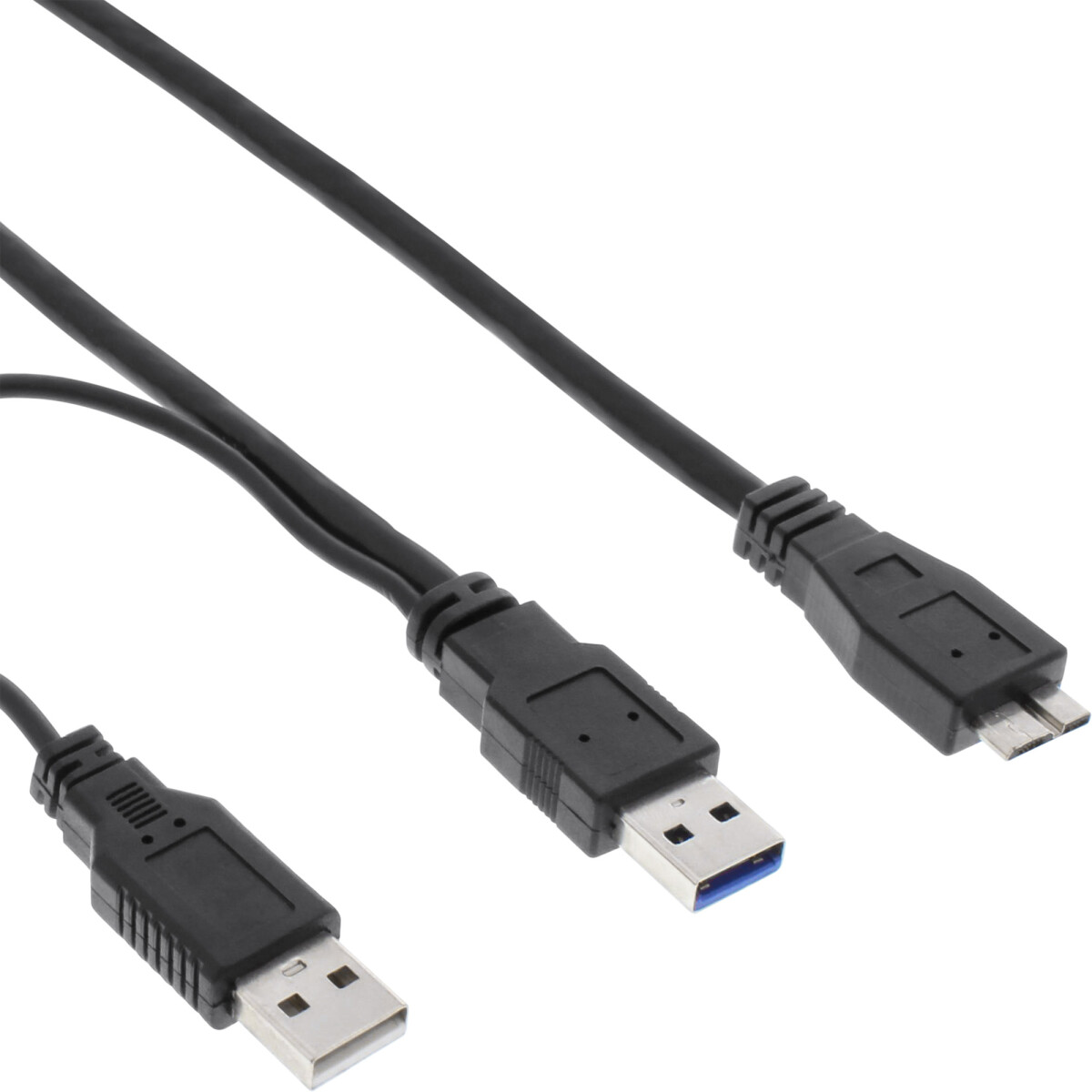 InLine® USB 3.2 Gen.1 Y-Kabel, 2x A an Micro B,...