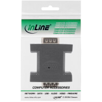 InLine® Adapter Sub-D DB9 male / male black long version