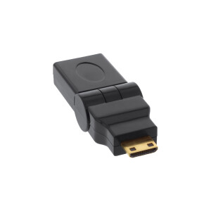 InLine® HDMI Adapter, HDMI A Buchse auf Mini HDMI C Stecker, flexibel, 4K2K