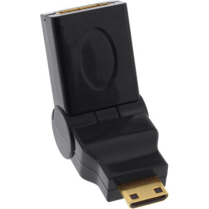 InLine® HDMI Adapter, HDMI A Buchse auf Mini HDMI C Stecker, flexibel, 4K2K