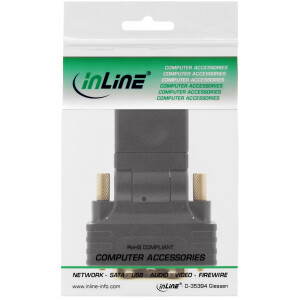 InLine® HDMI-DVI Adapter, HDMI Buchse auf DVI Stecker, flexibler Winkel, 4K2K