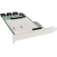 InLine® RAID Controller 2x M.2 NGFF 4x SATA 6Gb/s RAID 0 / 1 / 10 / JBOD PCI-E