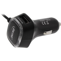 InLine® USB Car Adapter 5V / 3.1A 2x USB A + Micro USB 5 Pin