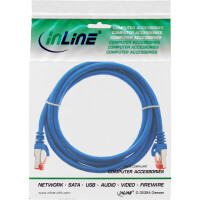 InLine® Patch Cable S/FTP PiMF Cat.6 250MHz PVC CCA blue 1m