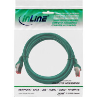 InLine® Patchkabel, S/FTP (PiMf), Cat.6, 250MHz, PVC, CCA, grün, 1,5m