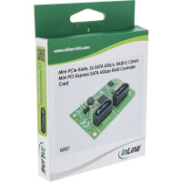 InLine® Mini-PCIe 2.0 Karte, 2x SATA 6Gb/s, RAID 0,1,SPAN