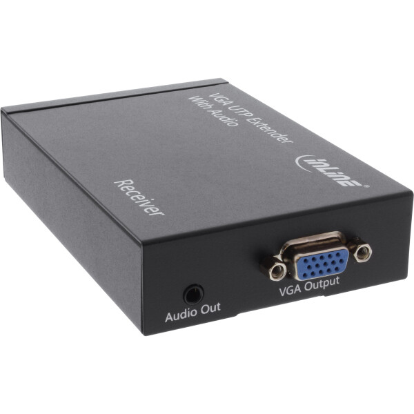 InLine® VGA Extender/Empfänger über UTP, mit Audio, bis 300m