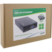 InLine® VGA Extender/Empfänger über UTP, mit Audio, bis 300m