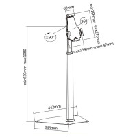 InLine® Tablet-Halterung zur Präsentation, abschließbar, für 7,9"-10,1" Tablets