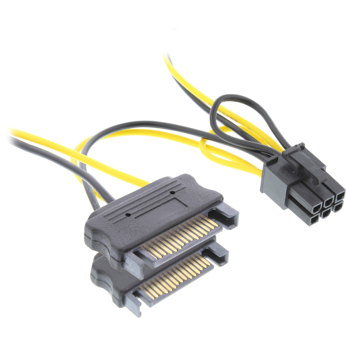 InLine® Power Adapter 2x SATA / 6 Pin for PCIe...