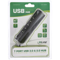 InLine® Smart Hub, 7-fach USB 3.0 / 2.0 Hub mit Schnelllade-Anschluss