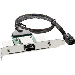 InLine® SAS HD Slotblech PCI + 50p Centr., mit Kabel, ext. SFF-8088 auf int. SFF-8643, 0,5m