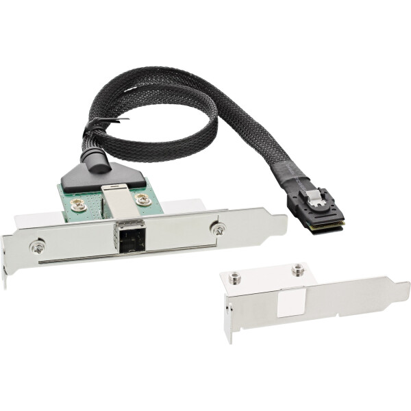 InLine® SAS HD Slotblech PCI + 50p Centr., mit Kabel, ext. SFF-8644 auf int. SFF-8087, 0,5m