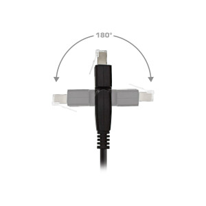 InLine® Patchkabel 180°, S/FTP (PiMf), Cat.6A, halogenfrei, 1m