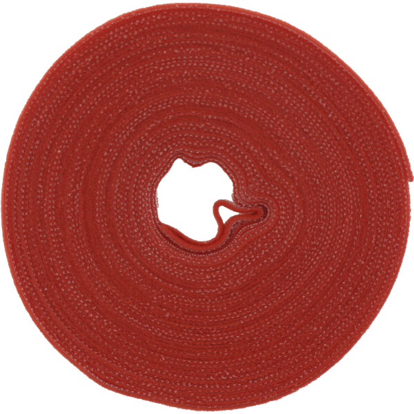 InLine® Cable Ties with hook-and-loop fastener band 16mm red 10m