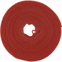 InLine® Cable Ties with hook-and-loop fastener band 16mm red 10m