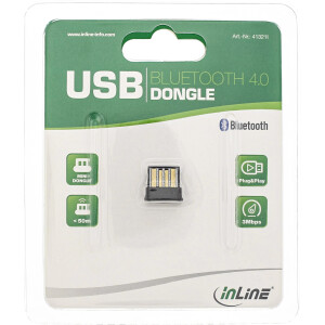 InLine® Bluetooth Dongle, Bluetooth 4.0 + EDR, USB Adapter im Mikroformat