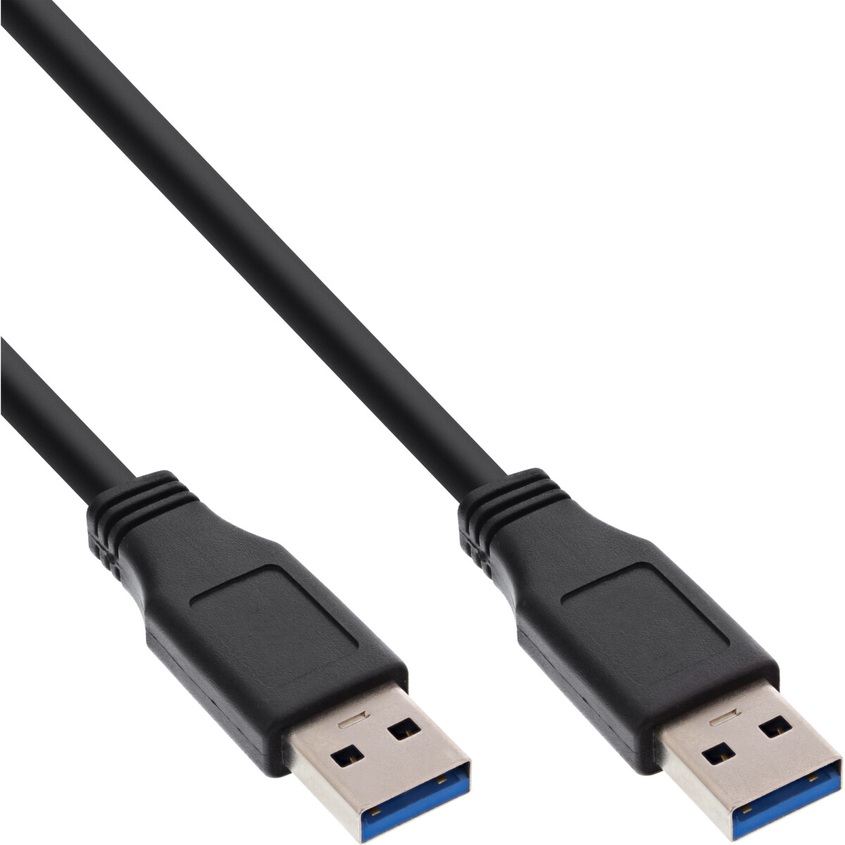InLine® USB 3.2 Gen.1 Kabel, A an A, schwarz, 0,5m