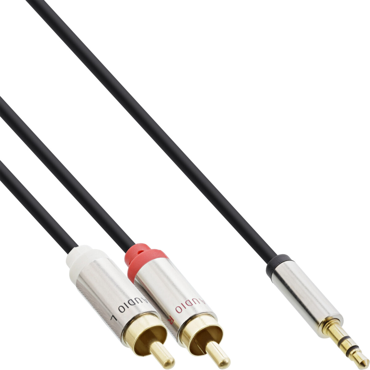 InLine® Slim Audio Kabel Klinke 3,5mm Stecker an 2x...