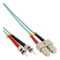 InLine® Fiber Optical Duplex Cable SC/ST 50/125µm OM3 0.5m