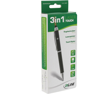 InLine® LaserTouch 3in1, Ballpen, Touch Stylus, Laserpointer, black