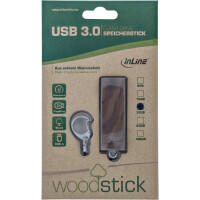 InLine® woodstick USB 3.0 Speicherstick, Walnuss, 8GB