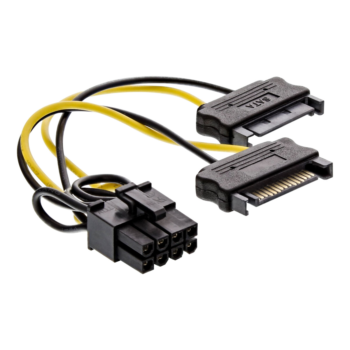 InLine® Power adaptor cable, 2x SATA male / 8pin...