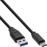 InLine® USB 3.2 Gen.1x2 Cable, USB-C male / USB-A male, black, 1.5m