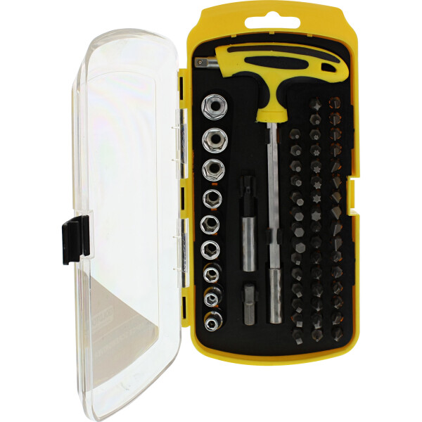 InLine® Screwdriver bit set, with T-type handle, 58pcs.