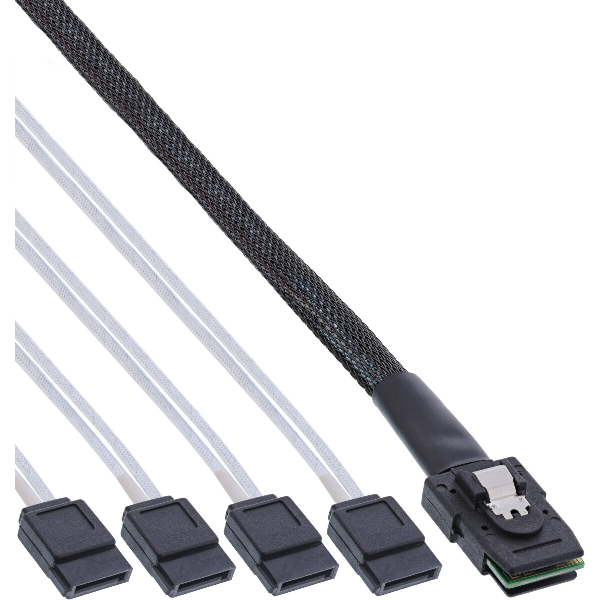 InLine® SAS cable, Mini SAS SFF8087 to 4x SATA,...