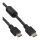 InLine® HDMI Kabel, HDMI-High Speed, Stecker / Stecker, schwarz, mit Ferrit, 0,5m