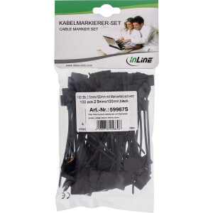 InLine® Cable Ties with marker field 100mm x 2.5mm 100 pcs.