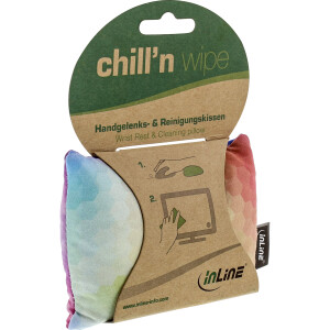 InLine® 2-in-1 ECO Wrist care, Wrist rest + Cleaning wipe, recycled, colourful