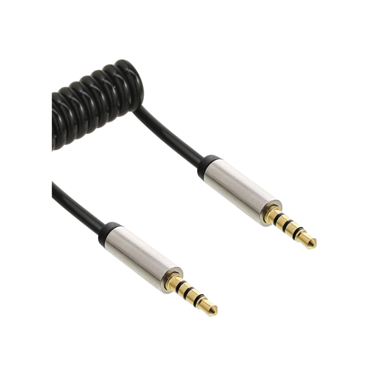 InLine® Slim Audio Spiralkabel Klinke 3,5mm ST/ST,...