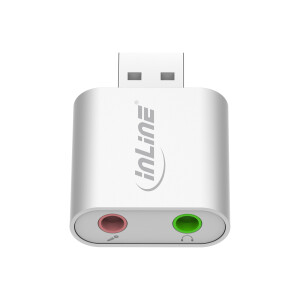 InLine® USB Audio Soundadapter, Mini Aluminium Gehäuse