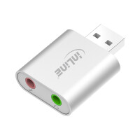 InLine® USB Audio Soundadapter, Mini Aluminium Gehäuse