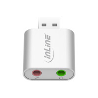 InLine® USB Audio Soundadapter, Mini Aluminium Gehäuse