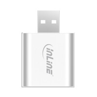 InLine® USB Audio Soundadapter, Mini Aluminium Gehäuse