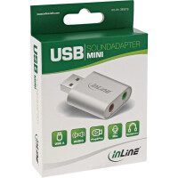 InLine® USB Audio Soundadapter, Mini Aluminium Gehäuse