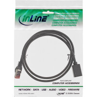 InLine® patch cable extension, S/FTP (PiMf), Cat.6, halogen-free, 1m