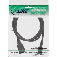 InLine® Netz Adapterkabel, IEC-60320 C20 auf C13, 3x1,5mm², max 10A, 1m