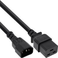 InLine® Power adapter cable, IEC-60320 C14 to C19, 3x1.5mm², max. 10A, 1m