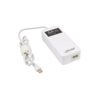 InLine® Univ. NT f. NBs m. Farbdisp., 90W, USB, 100-240V, weiß m. 12 Wechselst.