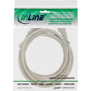 InLine® USB 2.0 cable, beige, AM/AM, 2m