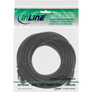 InLine® Patchkabel, Cat.6A, S/FTP, PE outdoor, schwarz, 5m