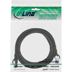 InLine® Patch cable, Cat.6A, S/FTP, TPE flexible, black, 1m