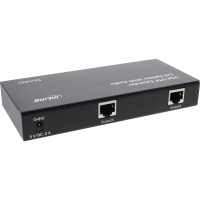 InLine® VGA Extender/Splitter SET 1 zu 2 über UTP, 1 Sender mit 2 Empfängern, mit Audio, bis 300m