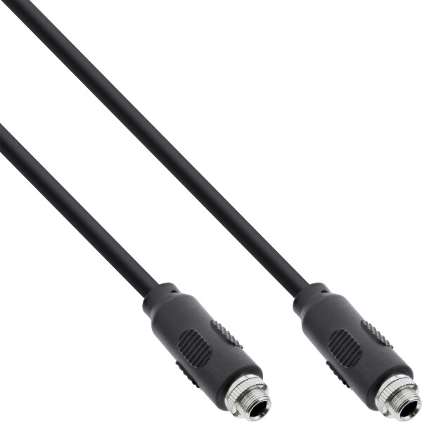 InLine® Audio Adapterkabel zum Einbau mit Gewinde, 3,5mm Stereo Buchse/Buchse, 0,6m