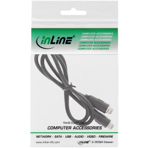 InLine® Audio Adapterkabel zum Einbau mit Gewinde, 3,5mm Stereo Buchse/Buchse, 0,6m