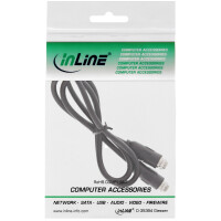 InLine® Audio Adapterkabel zum Einbau mit Gewinde, 3,5mm Stereo Buchse/Buchse, 0,6m